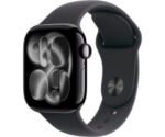 Apple Watch Series 11 GPS 42 mm aluminio negro azabache correa deportiva negra S/M - Nuevo - Imagen 2