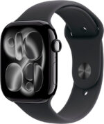 Apple Watch Series 11 GPS 46 mm aluminio negro azabache correa deportiva negra S/M - Nuevo