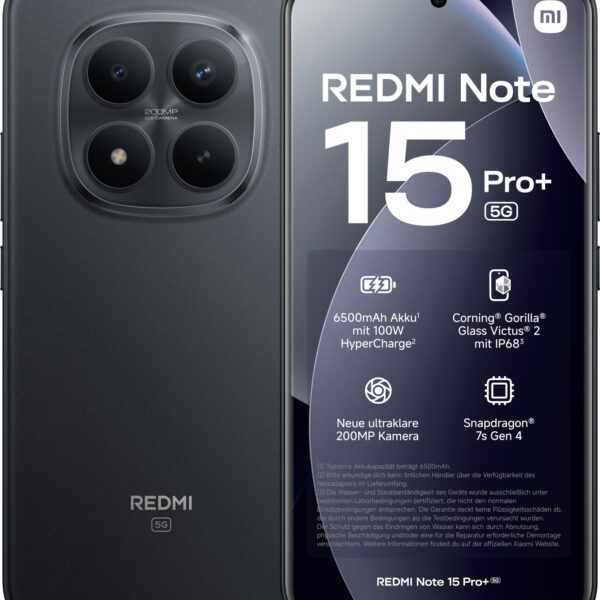 Xiaomi Redmi Note 15 Pro Plus 8GB 256GB negro - Nuevo