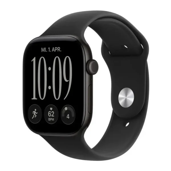 Apple Watch Series 12 GPS 46mm aluminio negro correa deportiva negra M/L - Nuevo