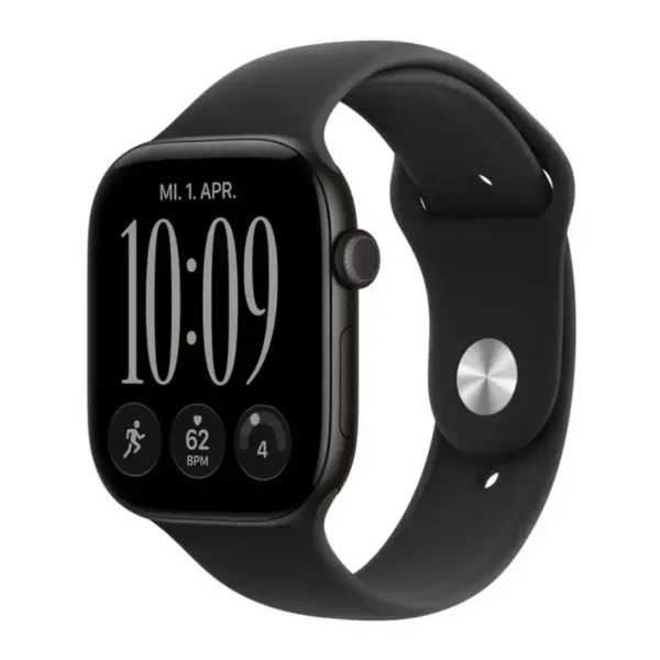Apple Watch Series 12 GPS 46mm aluminio negro correa deportiva negra M/L - Nuevo