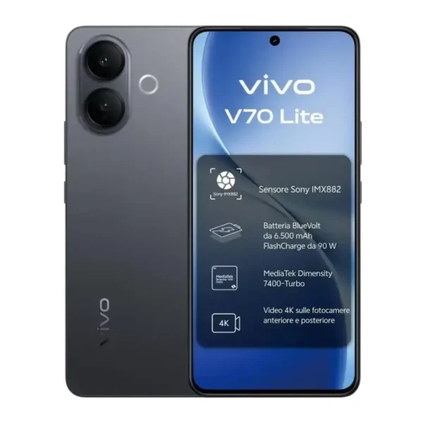 Vivo V70 Lite 5G 6 GB 256GB Negro - Nuevo
