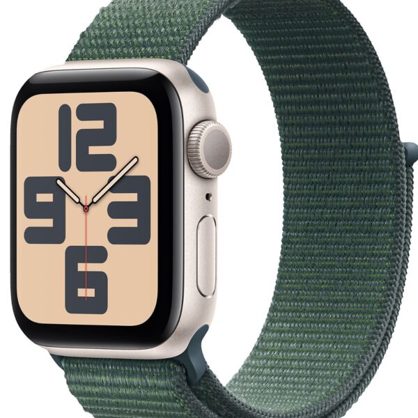 Apple Watch SE 2022 Apple Watch SE 2022 44 mm blanco estrella correa Loop deportiva verde lago Nuevo