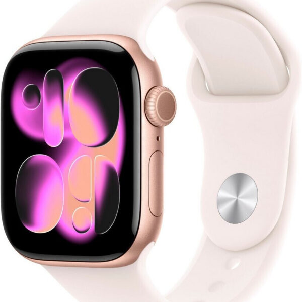 Apple Watch Series 11 5G 42 mm aluminio oro rosa correa deportiva rosa rubor S/M - Nuevo