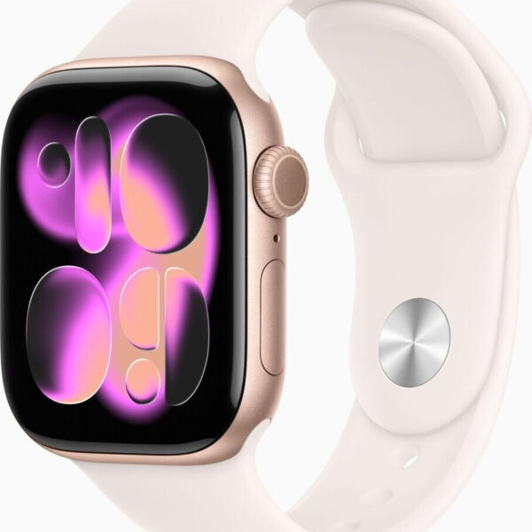 Apple Watch Series 11 GPS 42 mm aluminio oro rosa correa deportiva rosa rubor S/M - Nuevo