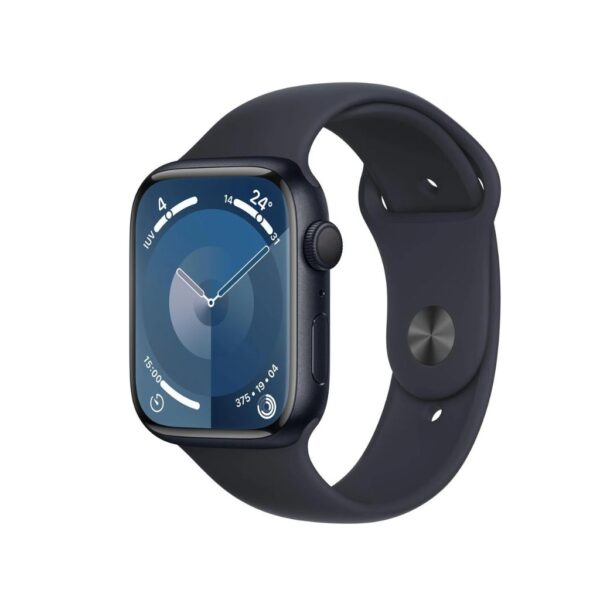 Apple Watch Series 9 GPS 45mm Midnight Aluminium Case with Midnight Sport Band – M/L