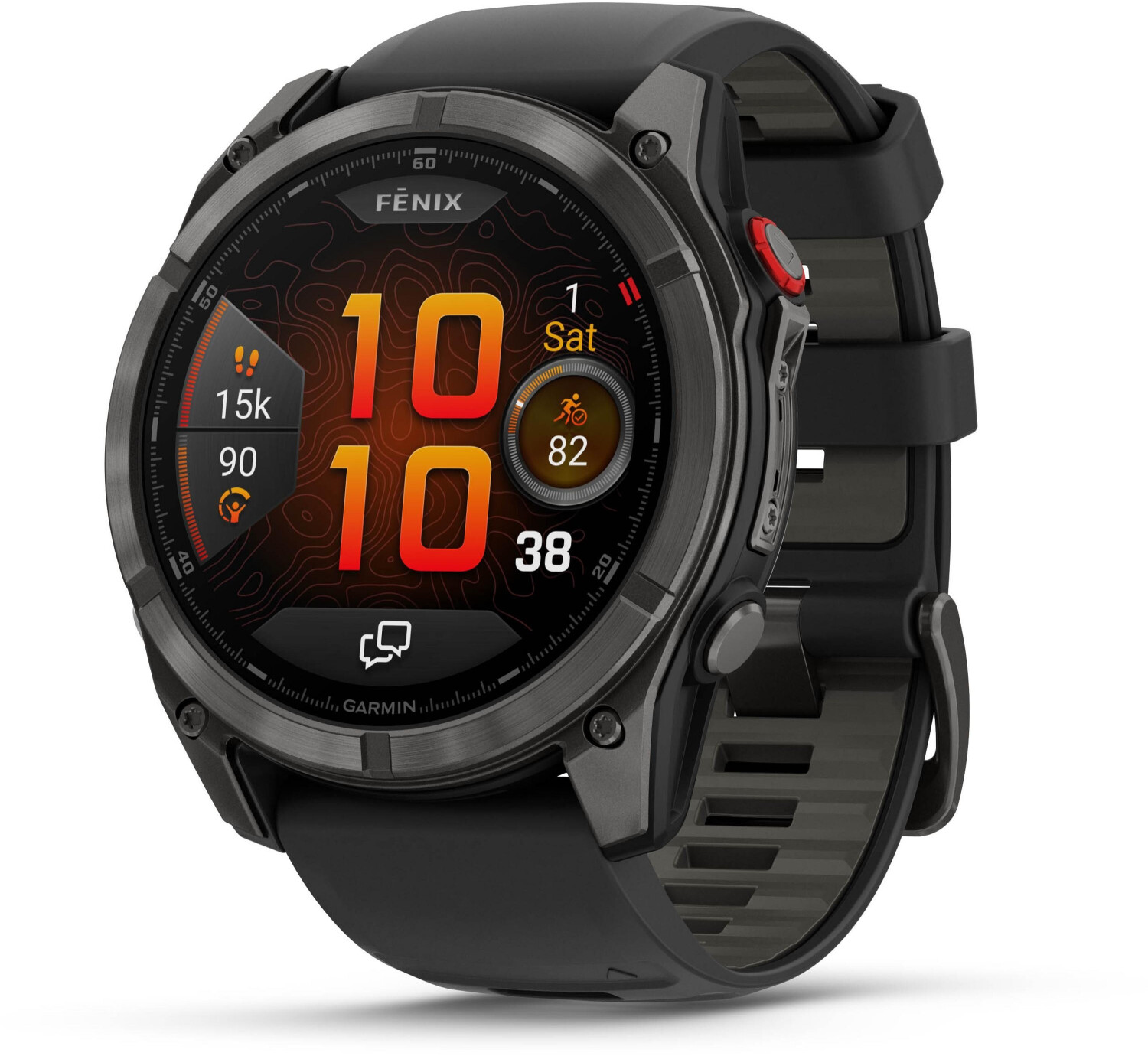 Garmin fenix® 8 Pro 51mm AMOLED Sapphire Carbon grey DLC titanium Black/pebble grey silicone band - Nuevo Garmin fenix® 8 Pro 51mm AMOLED Sapphire Carbon grey DLC titanium Black/pebble grey silicone band - Nuevo - Imagen 1