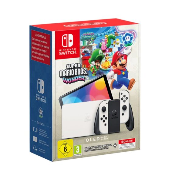 Nintendo Switch (OLED) White + Super Mario Bros. Wonder