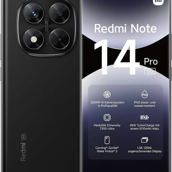 Xiaomi Redmi Note 14 Pro 5G 12GB 512GB negro - Nuevo