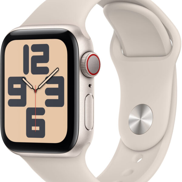 Apple Watch SE 2022 4G 40 mm blanco estrella correa deportiva blanco estrella M/L