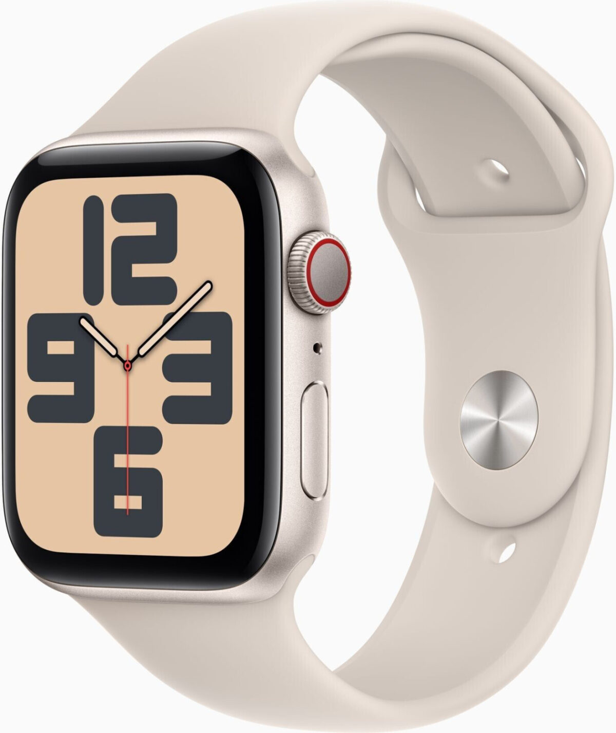 Apple Watch SE 2022 4G 44 mm blanco estrella correa deportiva blanco estrella M/L