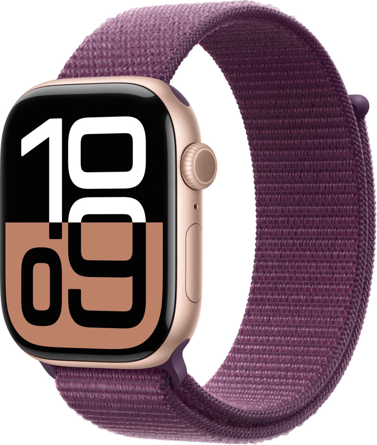 Apple Watch Series 10 4G 46 mm aluminio oro rosa correa Loop deportiva ciruela
