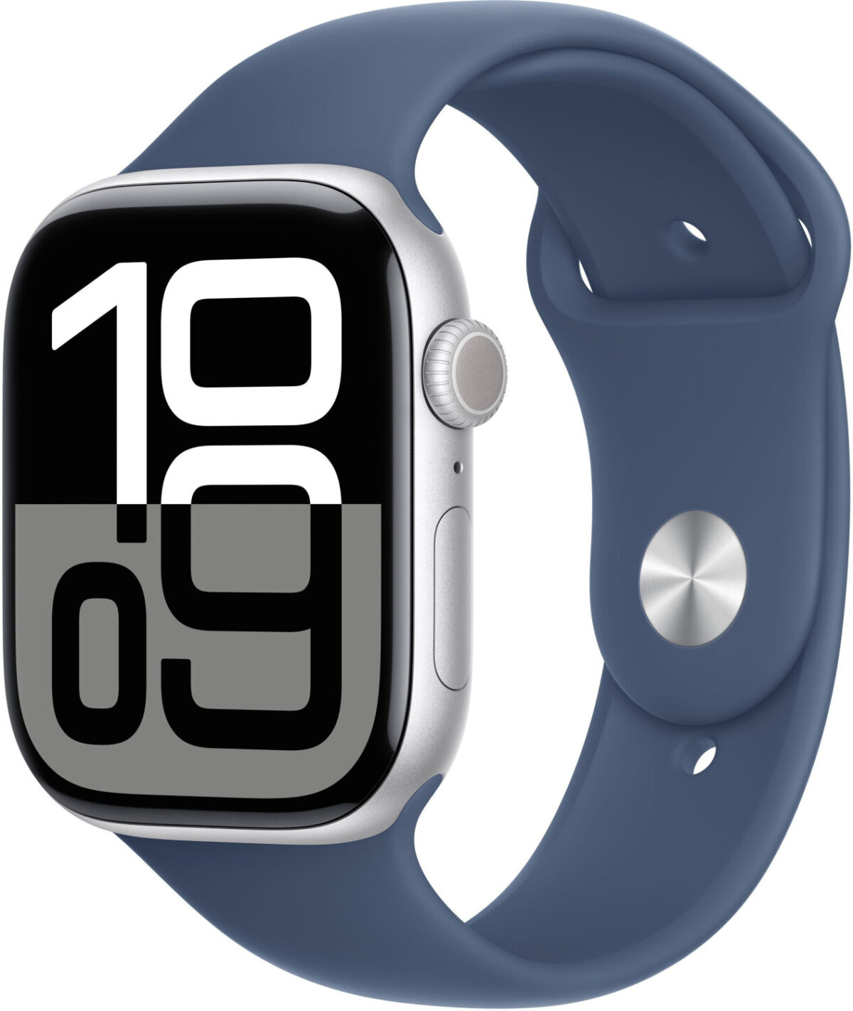 Apple Watch Series 10 4G 46 mm aluminio plateado correa deportiva azul denim M/L