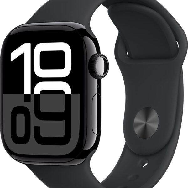 Apple Watch Series 10 GPS 42 mm aluminio negro azabache correa deportiva negra M/L