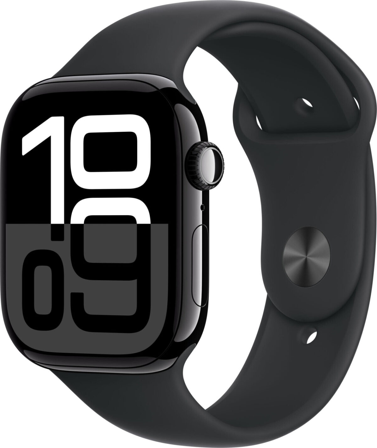 Apple Watch Series 10 GPS 46 mm aluminio negro azabache correa deportiva negra M/L