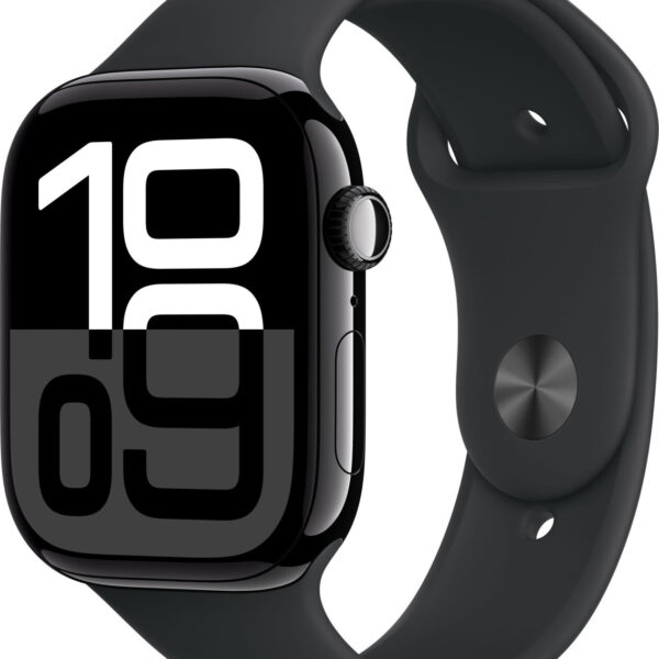 Apple Watch Series 10 GPS 46 mm aluminio negro azabache correa deportiva negra M/L