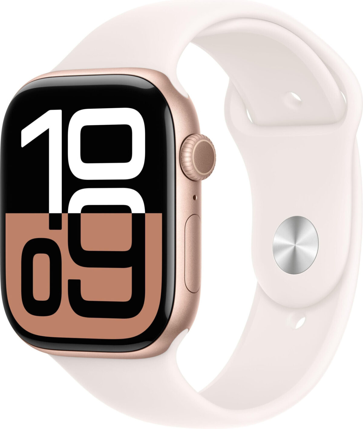 Apple Watch Series 10 GPS 46 mm aluminio oro rosa correa deportiva rosa rubor S/M
