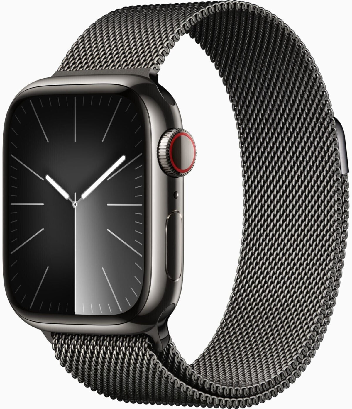 Apple Watch Series 9 4G 41 mm acero inoxidable negro pulsera Milanese loop grafito