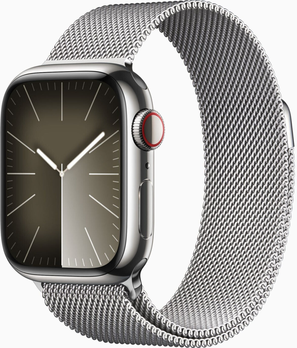 Apple Watch Series 9 4G 41 mm acero inoxidable plateado pulsera Milanese loop plateada