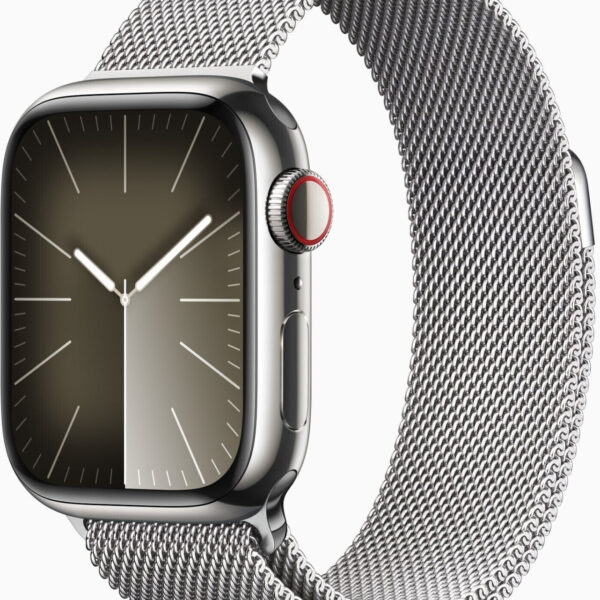 Apple Watch Series 9 4G 41 mm acero inoxidable plateado pulsera Milanese loop plateada