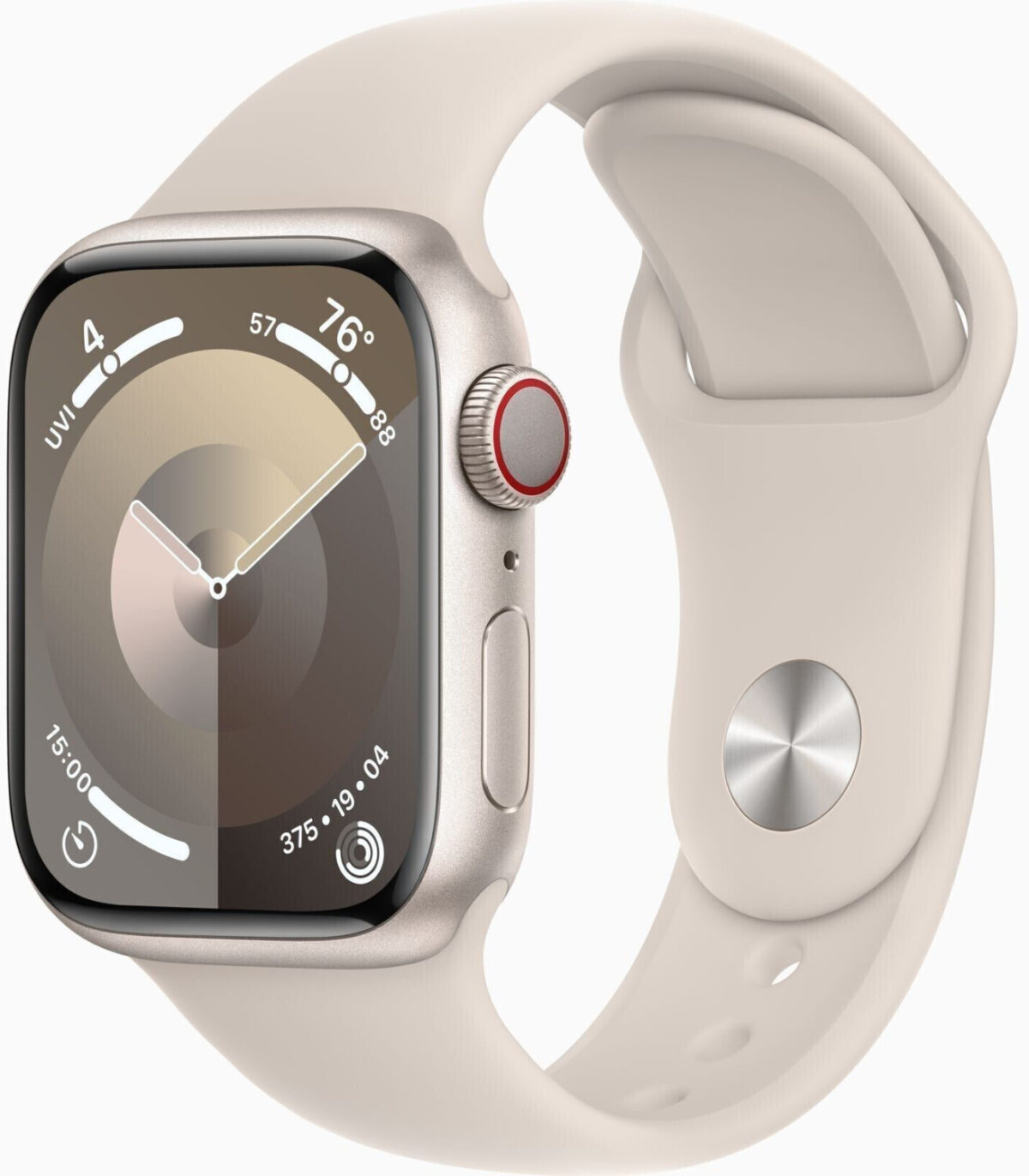 Apple Watch Series 9 4G 41 mm aluminio blanco correa deportiva blanco estrella M/L