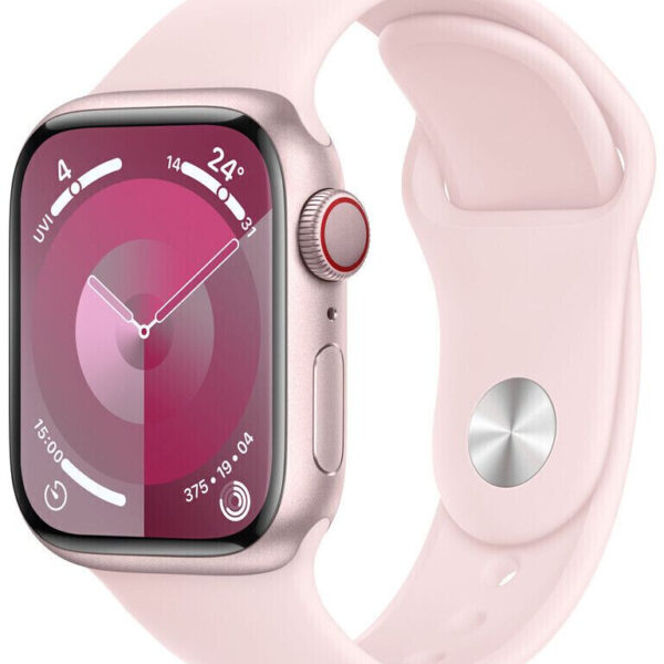 Apple Watch Series 9 4G 41 mm aluminio rosa correa deportiva rosa M/L