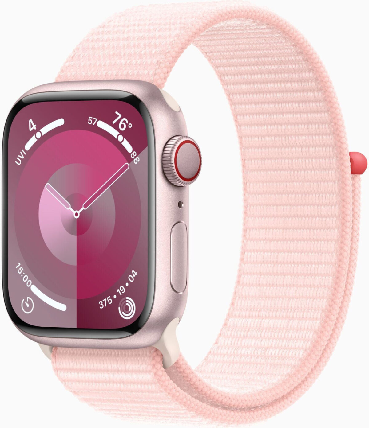 Apple Watch Series 9 4G 41 mm aluminio rosa correa loop deportiva rosa