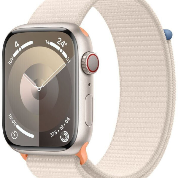 Apple Watch Series 9 4G 45 mm aluminio blanco correa loop deportiva blanco estrella