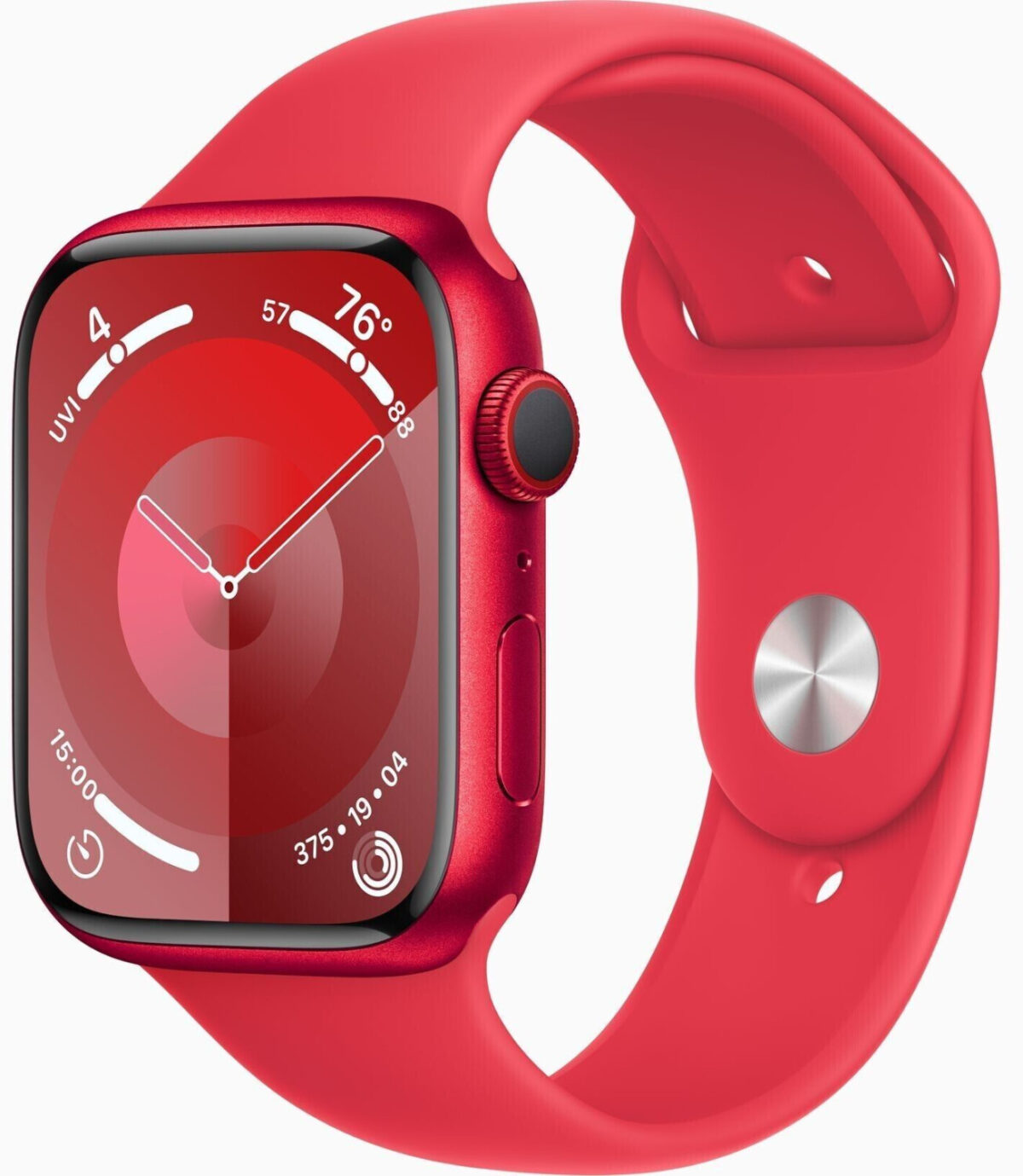 Apple Watch Series 9 4G 45 mm aluminio rojo (RED) correa deportiva roja (RED) M/L
