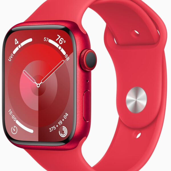 Apple Watch Series 9 4G 45 mm aluminio rojo (RED) correa deportiva roja (RED) M/L