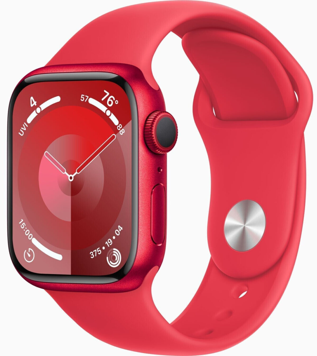 Apple Watch Series 9 GPS 41 mm aluminio rojo (RED) correa deportiva roja (RED) M/L