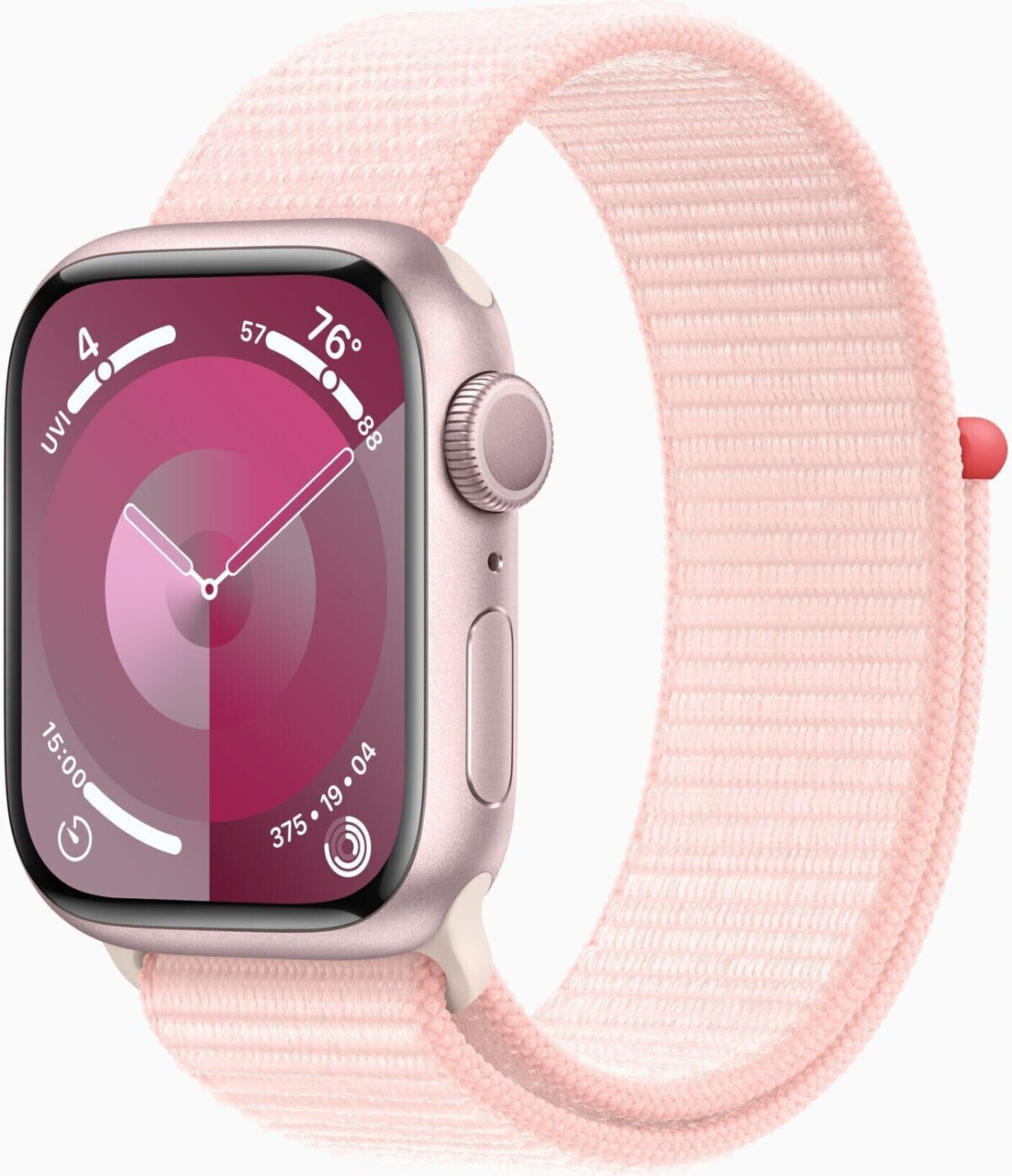 Apple Watch Series 9 GPS 41 mm aluminio rosa correa loop deportiva rosa