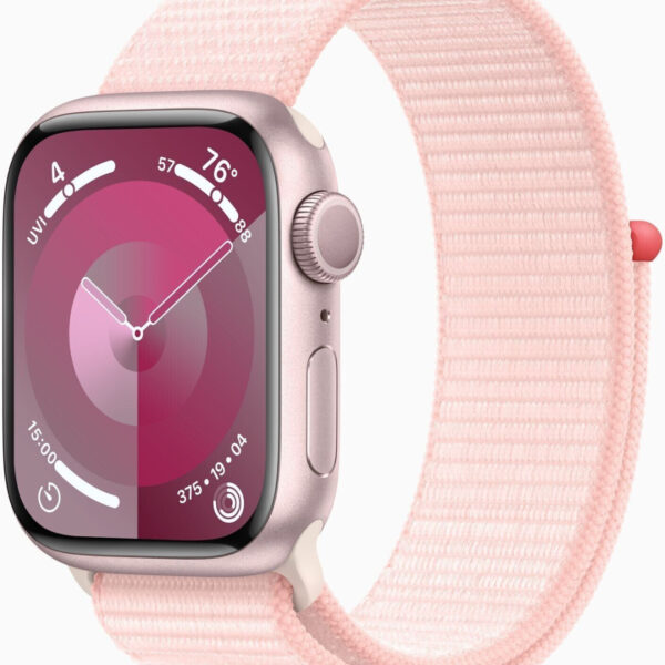 Apple Watch Series 9 GPS 41 mm aluminio rosa correa loop deportiva rosa