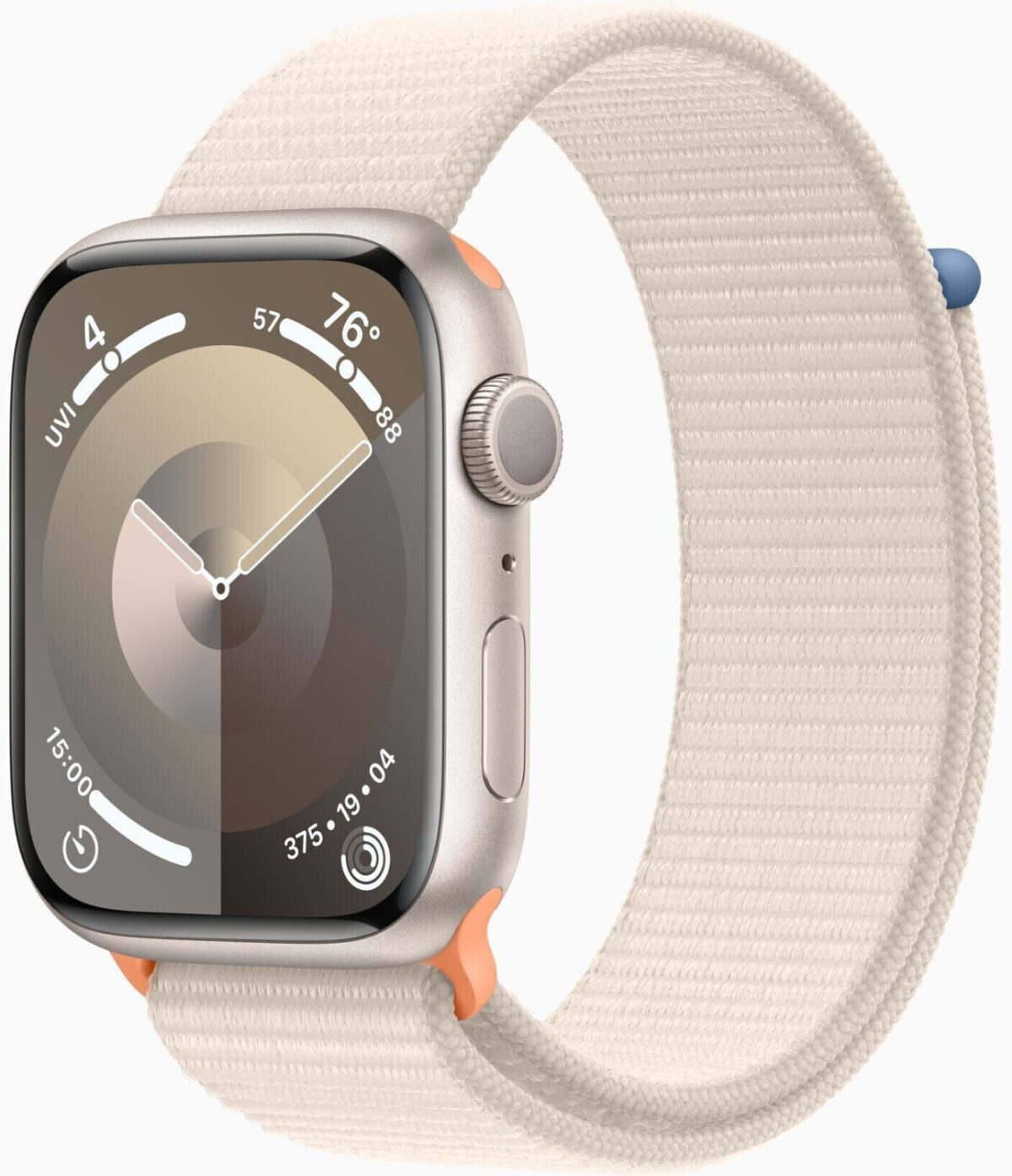 Apple Watch Series 9 GPS 45 mm aluminio blanco correa loop deportiva blanco estrella