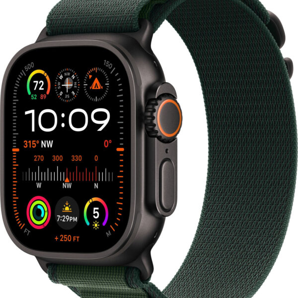 Apple Watch Ultra 2 (2024) titanio negro correa Loop Alpine verde oscuro M