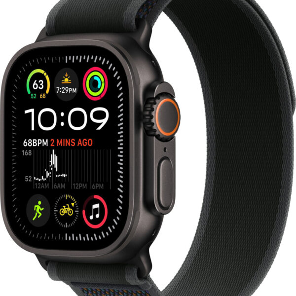 Apple Watch Ultra 2 (2024) titanio negro correa Loop Trail negra S/M