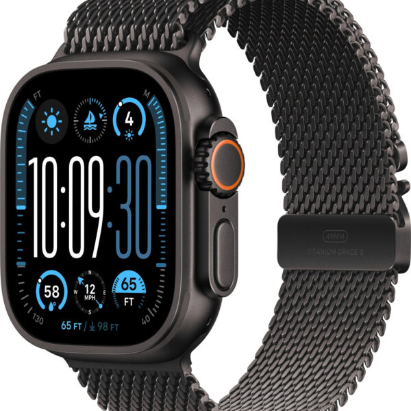 Apple Watch Ultra 2 (2024) titanio negro pulsera Milanese Loop titanio negra M