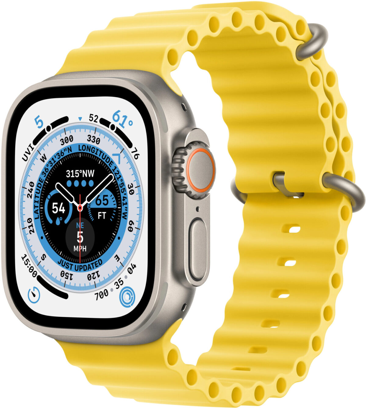 Apple Watch Ultra titanio correa ocean amarilla