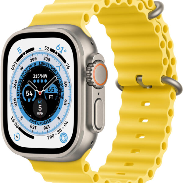 Apple Watch Ultra titanio correa ocean amarilla