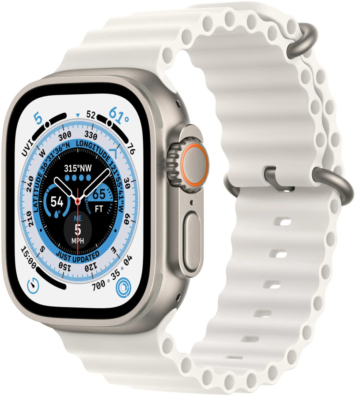 Apple Watch Ultra titanio correa ocean blanca