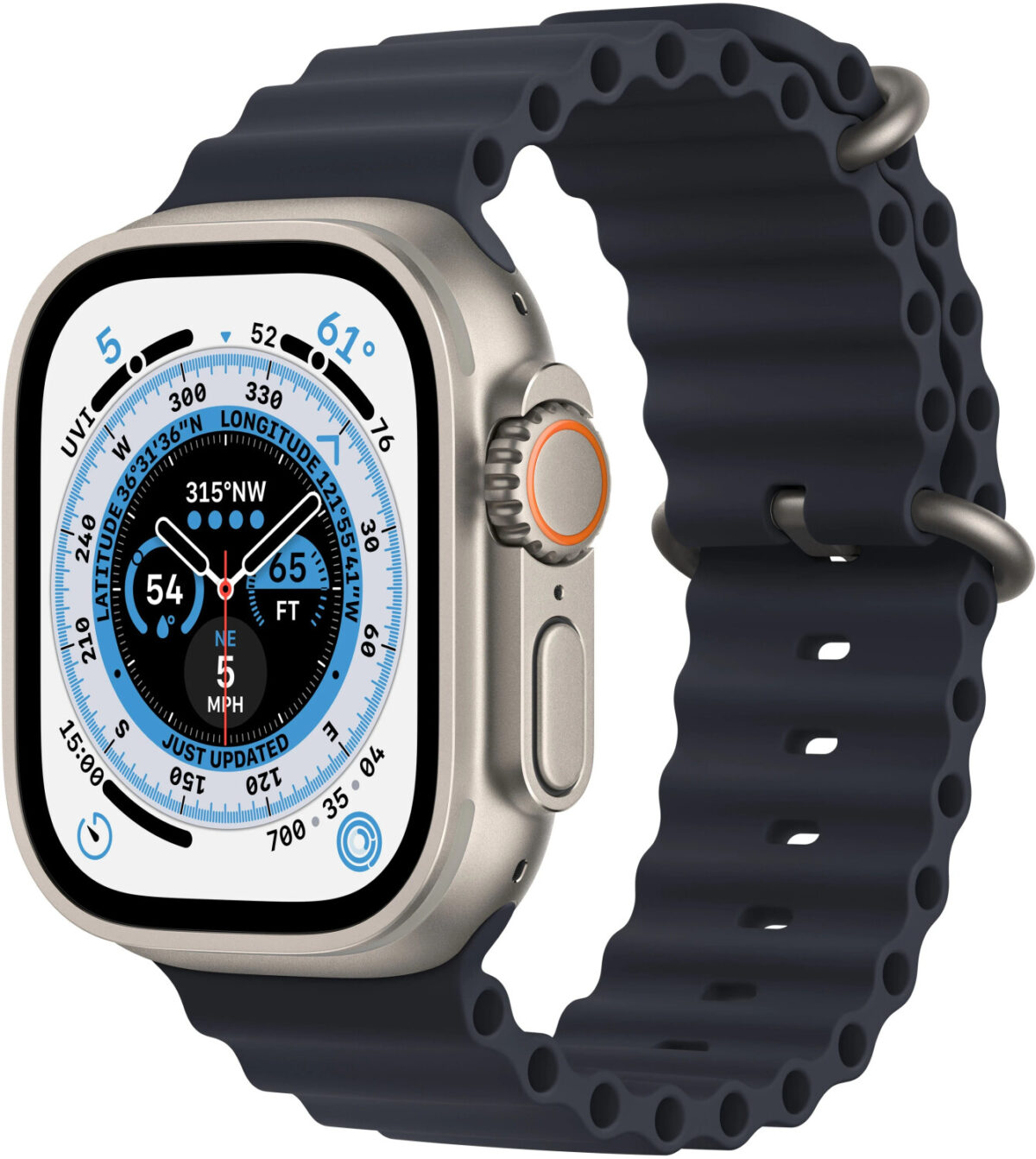 Apple Watch Ultra titanio correa ocean negra
