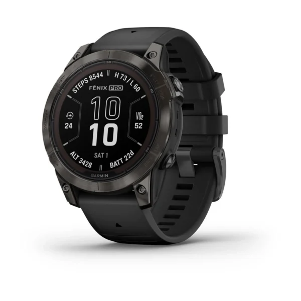 Reloj Garmin Fenix 7 PRO Solar Edition Gris con Correa Negra
