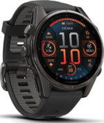 Garmin fenix 8 43mm AMOLED Sapphire Carbon grey titanium Black/pebble grey silicone band Nuevo