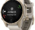 Garmin fenix® 8 43mm AMOLED Sapphire Soft Gold Fog grey/dark sandstone silicone band