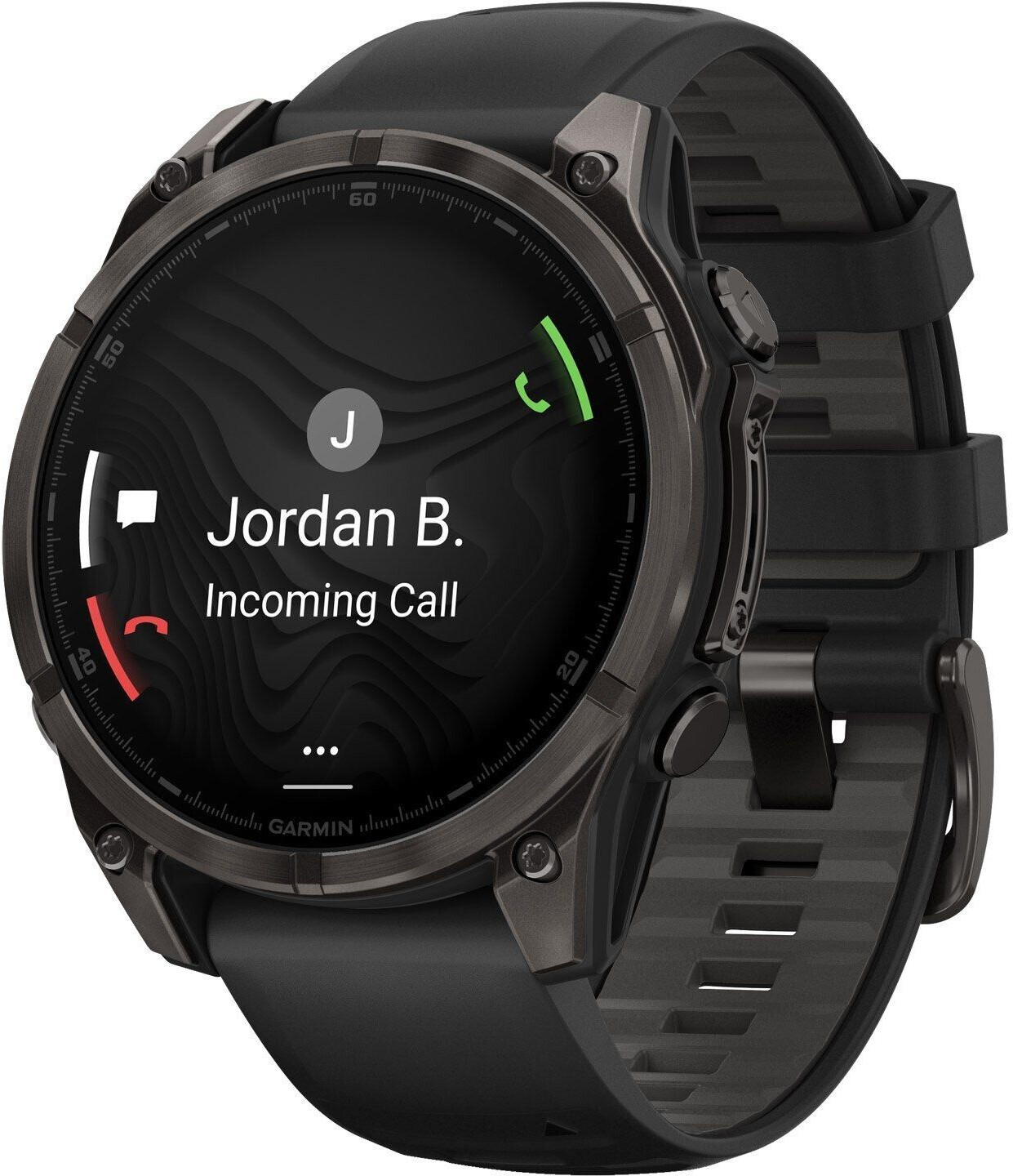 Garmin fenix® 8 47mm AMOLED Sapphire Carbon grey titanium Black/pebble grey silicone band