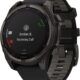 Garmin fenix® 8 47mm Solar Sapphire Carbon grey titanium Black/pebble grey silicone band