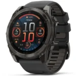 Garmin fenix® 8 51mm AMOLED Sapphire Carbon grey Black/pebble grey silicone band Nuevo