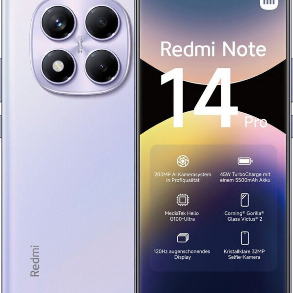 Xiaomi Redmi Note 14 Pro 4G 256 GB Aurora Purple