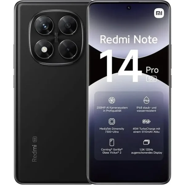 Xiaomi Redmi Note 14 Pro 5G 12GB 512GB negro - Nuevo