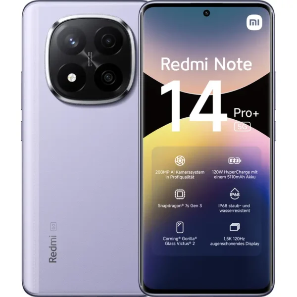Xiaomi Redmi Note 14 Pro Plus 5G 512GB violeta Como Nuevo
